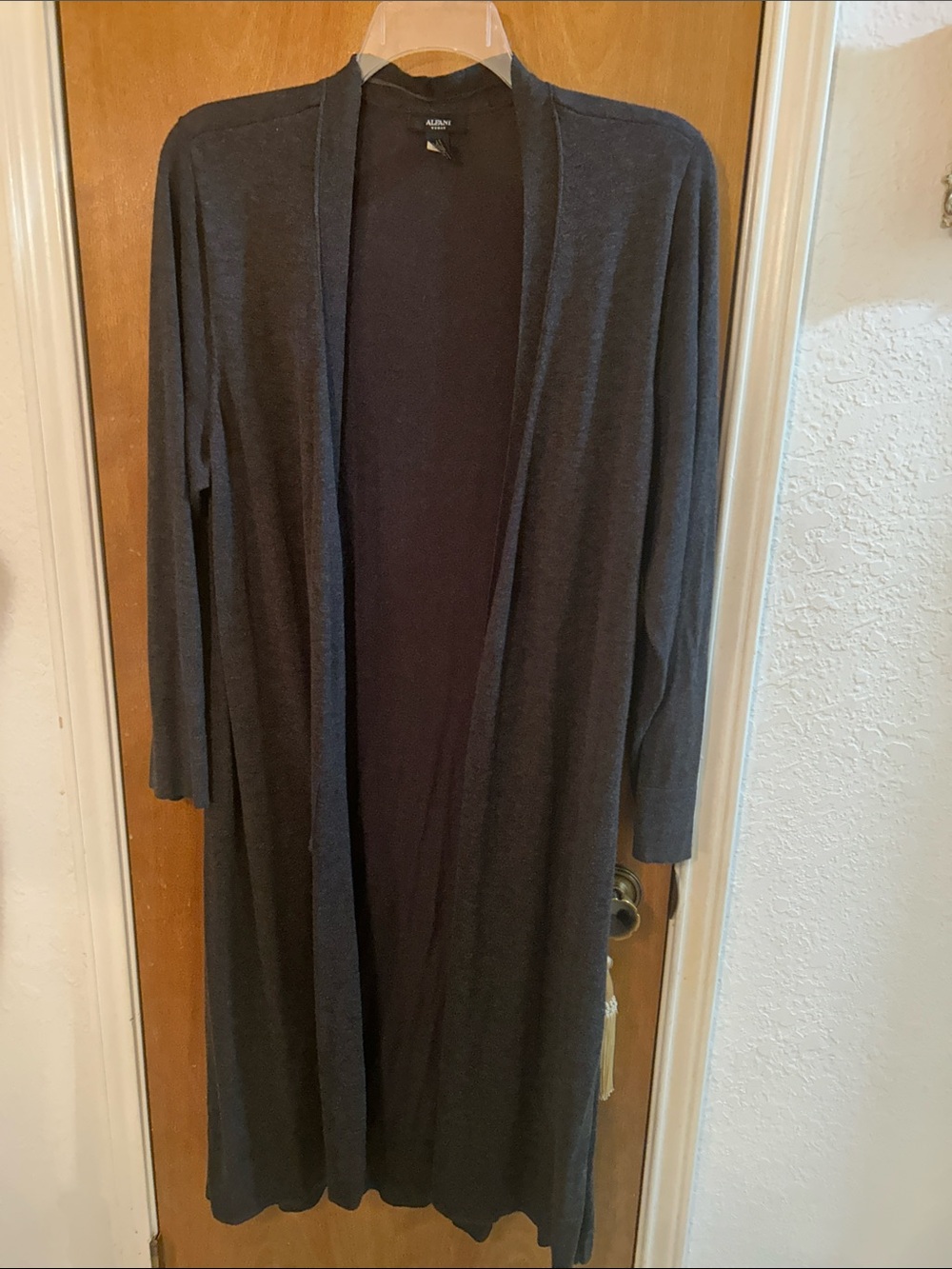 Alfani Charcoal Open-Front Long Cardigan. 2X. Great shape
